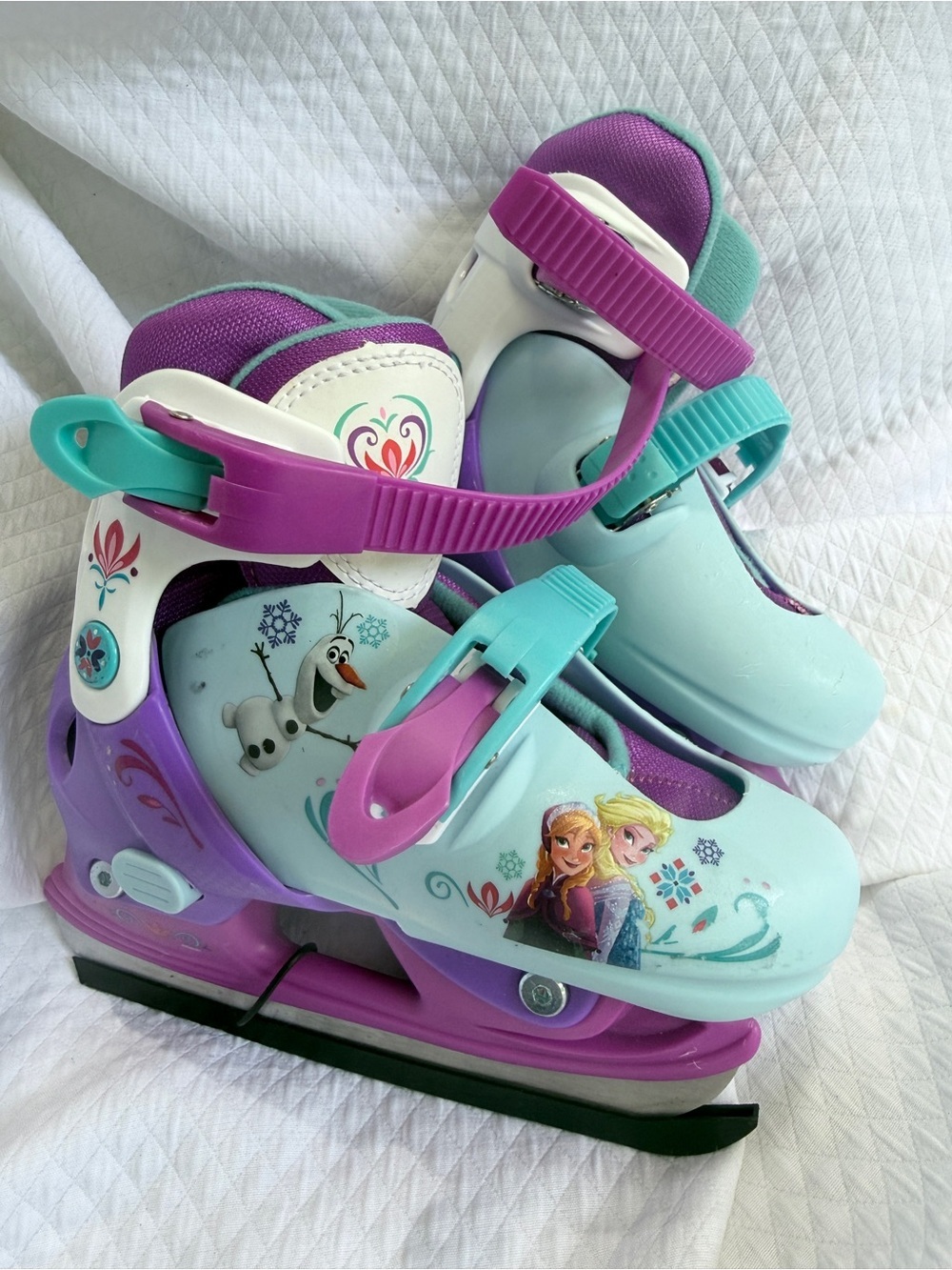 Disney Frozen Adjustable Kids Ice Skates Size adjustable Youth Y8 Y9 Y10 Y11